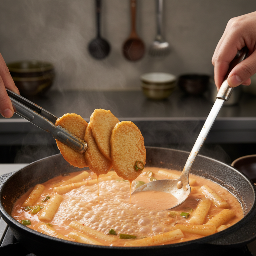 어묵 넣고 졸이기